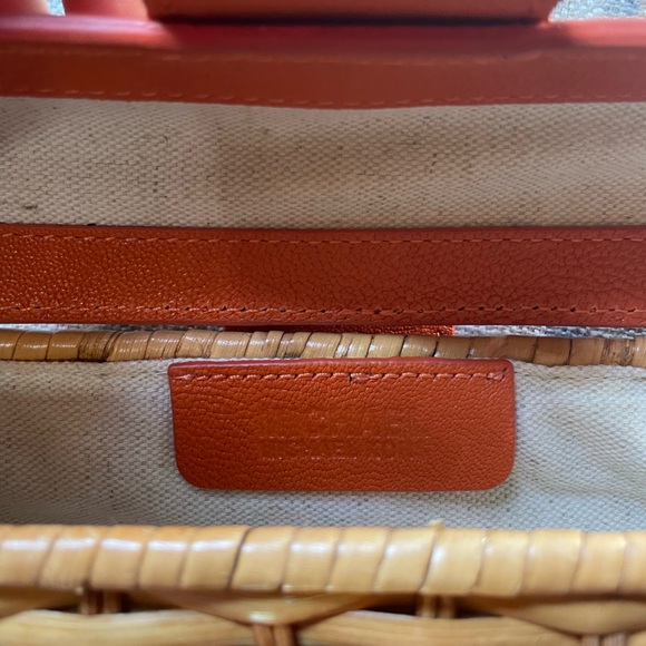 Michael Kors Rattan Leather Trim Wicker Clutch - Picture 3 of 3